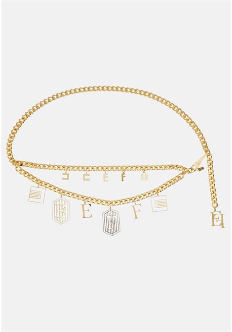 Women's gold chain belt with logo charms ELISABETTA FRANCHI | CT12A37E2610
